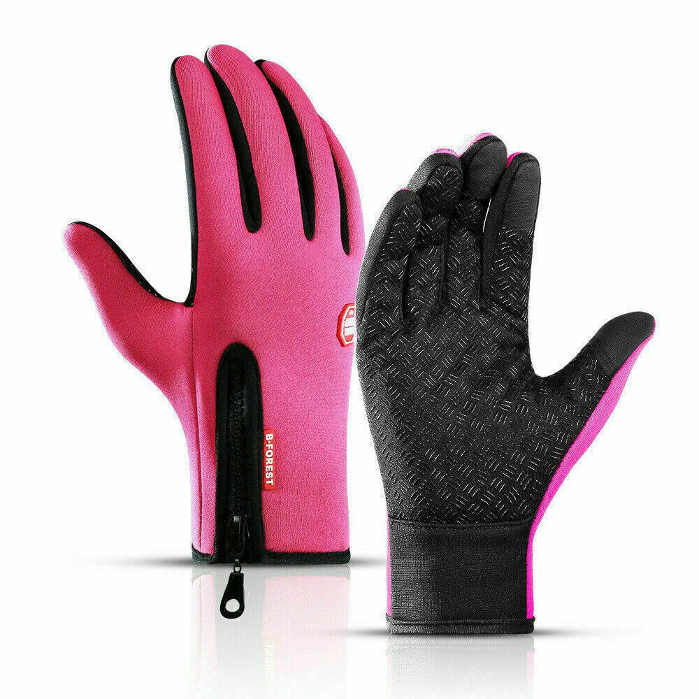 1pair Warm And Waterproof Touchscreen Gloves For Winter Sports